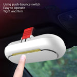 Custodia per occhiali per auto Scheda di memoria per visiera interna per automobile multifunzione, Back Single Snap Black, Back Single Snap White