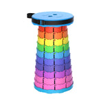 Sedia da pesca portatile pieghevole per sgabello telescopico da esterno, 45cm(Rainbow), 45cm(Red)