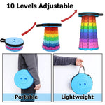Sedia da pesca portatile pieghevole per sgabello telescopico da esterno, 45cm(Rainbow), 45cm(Red)