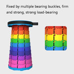 Sedia da pesca portatile pieghevole per sgabello telescopico da esterno, 45cm(Rainbow), 45cm(Red)