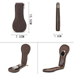 Contatti Famiglia CF1112 Singola posizione dell'orologio Custodia con cerniera per orologio in pelle di cavallo pazzo retrò, CF1112