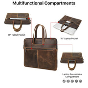 Borsa in pelle Crazy Horse per MacBook Pro 16"