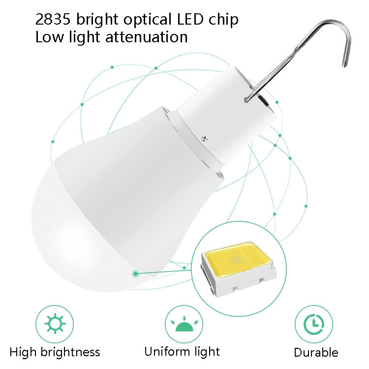Lampadina solare LED portatile USB 5W per esterni