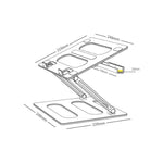 Supporto per notebook in metallo Oatsbasf Z08 Supporto per notebook regolabile da scrivania