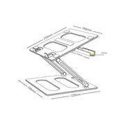Supporto per notebook in metallo Oatsbasf Z08 Supporto per notebook regolabile da scrivania