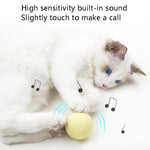 3 PCS Funny Cat Toy Ball Simulazione Palla vocale animale, EVA Material, Wool Material
