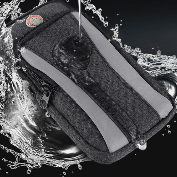 Fascia da polso per fitness, corsa, sport, impermeabile, in tessuto Oxford, per smartphone da 6 pollici