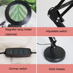 Lampada da lettura per ufficio per la riparazione di tatuaggi per unghie con lampada a lente d'ingrandimento 8X, Without Magnifying Glass (Black), With Magnifying Glass (Black)