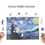 Puzzle di legno irregolare The Starry Night 340 pezzi
