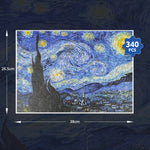 Puzzle di legno irregolare The Starry Night 340 pezzi