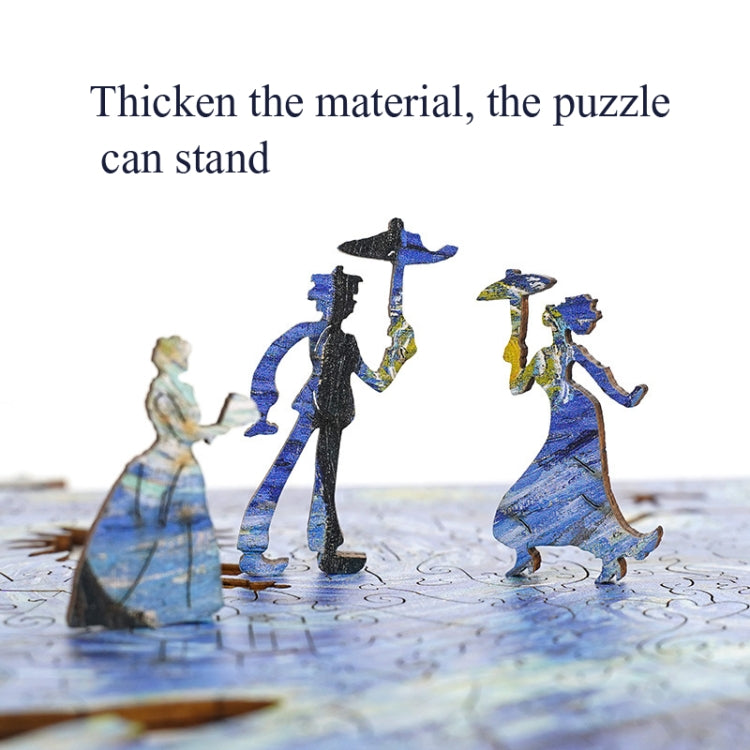 Puzzle di legno irregolare The Starry Night 340 pezzi