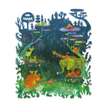 Puzzle di legno irregolare 152 pezzi 28x24 cm