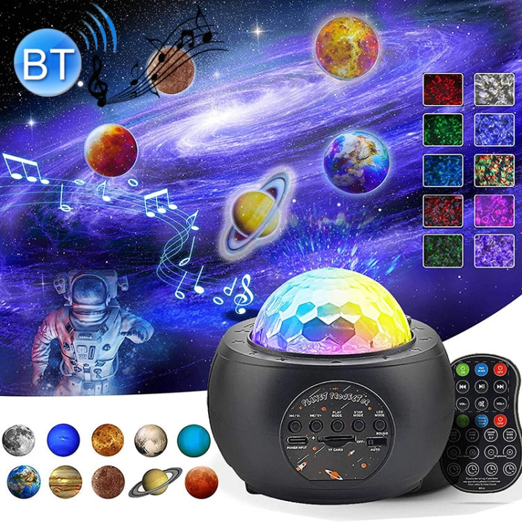 DQ-M3 LED Rotante Cielo stellato Luce Bluetooth Musica Pianeti Oceano Proiettore Supporto TF Card,Stile:, USB + Bluetooth, Battery + Bluetooth