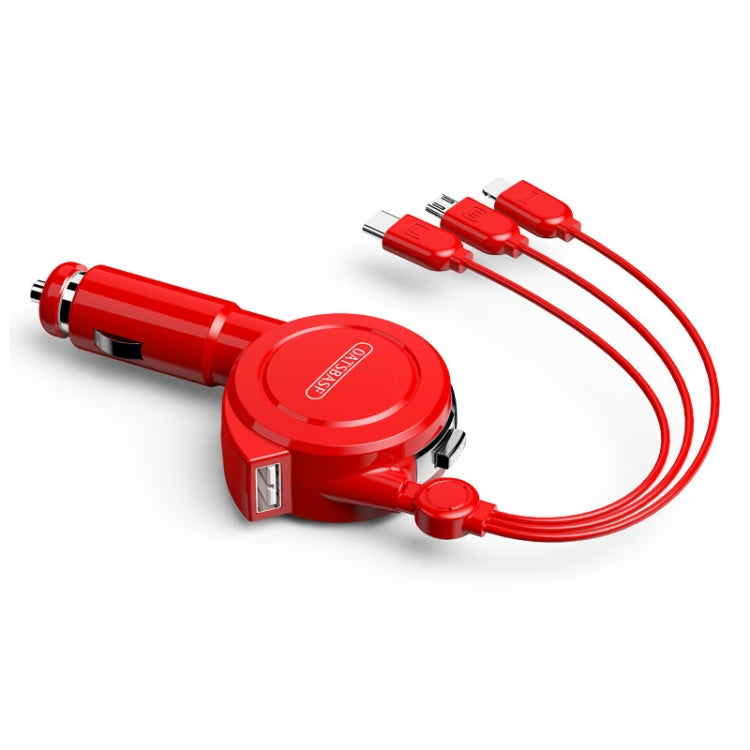 Oatsbasf 3 in 1 Cavo dati per caricabatteria da auto multifunzionale, 1M（Black）, 1M（Red）, 1.5M（Black）, 1.5M（Red）