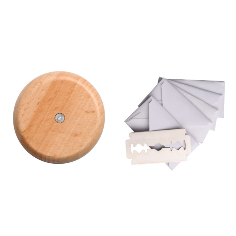 Coltello tondo per pane con 5 lame in legno 6x6 cm
