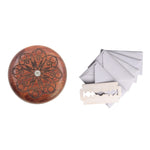 Coltello tondo per baguette per pane Coltello per tagliare il pane a doppia faccia in legno con 5 lame, Beech, Flower Pear Wood, Pattern 1 Flower Pear Wood, Pattern 2 Flower Pear Wood, Pattern 3 Flower Pear Wood, Pattern 4 Flower Pear Wood             ...