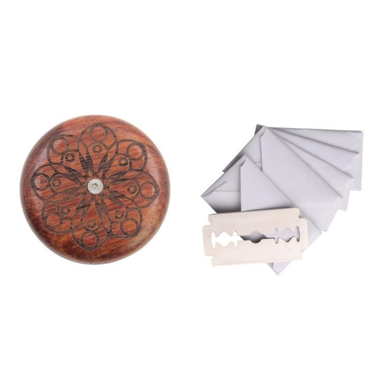 Coltello tondo per baguette per pane Coltello per tagliare il pane a doppia faccia in legno con 5 lame, Beech, Flower Pear Wood, Pattern 1 Flower Pear Wood, Pattern 2 Flower Pear Wood, Pattern 3 Flower Pear Wood, Pattern 4 Flower Pear Wood             ...