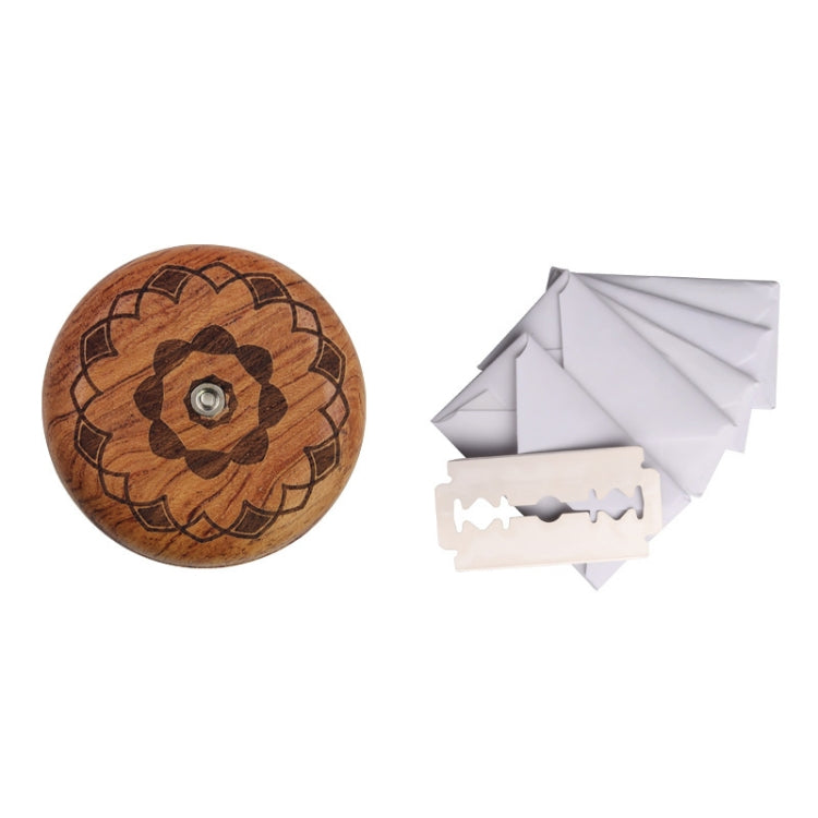 Coltello tondo per baguette per pane Coltello per tagliare il pane a doppia faccia in legno con 5 lame, Beech, Flower Pear Wood, Pattern 1 Flower Pear Wood, Pattern 2 Flower Pear Wood, Pattern 3 Flower Pear Wood, Pattern 4 Flower Pear Wood             ...