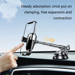 OATSBASF 03513 Staffa telescopica magnetica per auto per telefono Staffa per telefono cellulare con navigazione a ventosa, 03513