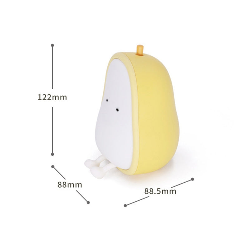 Luce notturna a forma di pera Luce notturna a LED a luce calda per camera da letto morbida in silicone, Pear Shape