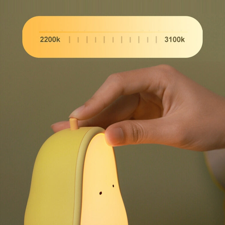 Luce notturna a forma di pera Luce notturna a LED a luce calda per camera da letto morbida in silicone, Pear Shape