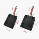 JBY-6658 Padella Piccola Tamagoyaki Pan Maifanshi Padella Antiaderente Padella Quadrata Per Frittata, Dimensione:, Small (Imitation Wood Grain Handle), Large(Imitation Wood Grain Handle), Small (Bakelite Handle)