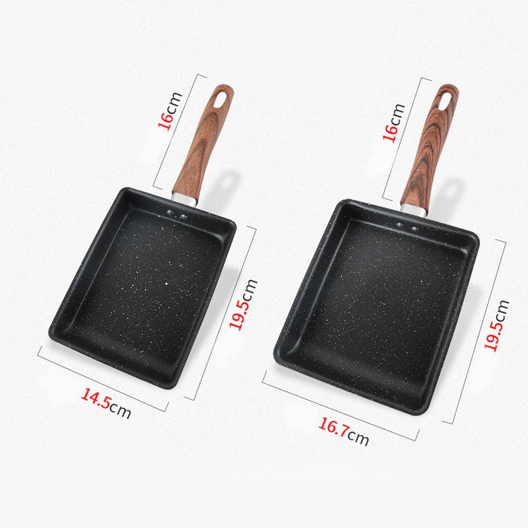 JBY-6658 Padella Piccola Tamagoyaki Pan Maifanshi Padella Antiaderente Padella Quadrata Per Frittata, Dimensione:, Small (Imitation Wood Grain Handle), Large(Imitation Wood Grain Handle), Small (Bakelite Handle)