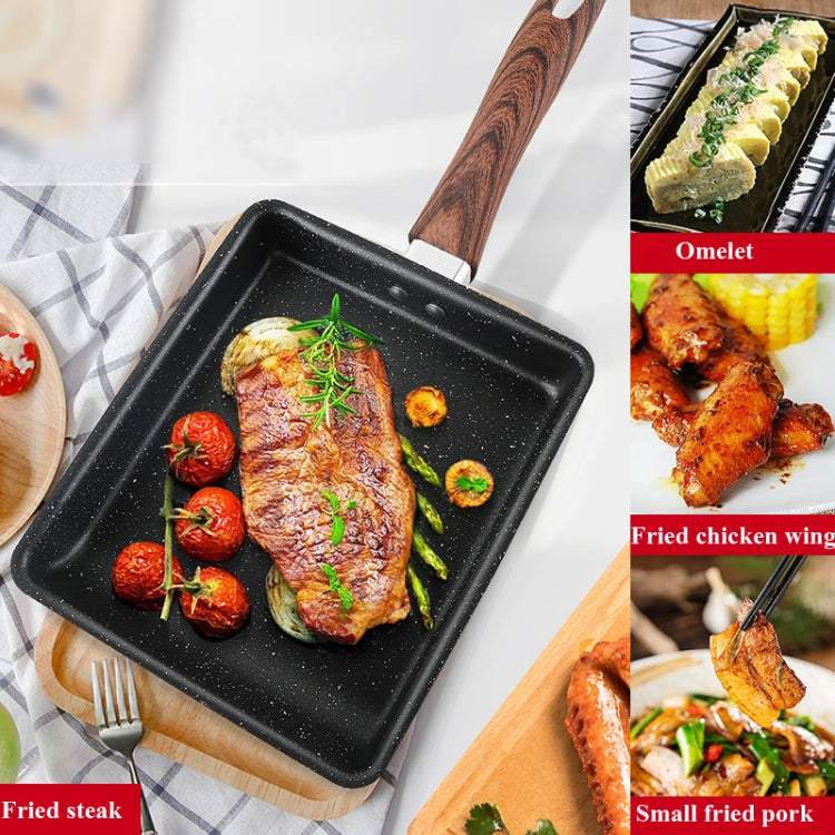 JBY-6658 Padella Piccola Tamagoyaki Pan Maifanshi Padella Antiaderente Padella Quadrata Per Frittata, Dimensione:, Small (Imitation Wood Grain Handle), Large(Imitation Wood Grain Handle), Small (Bakelite Handle)