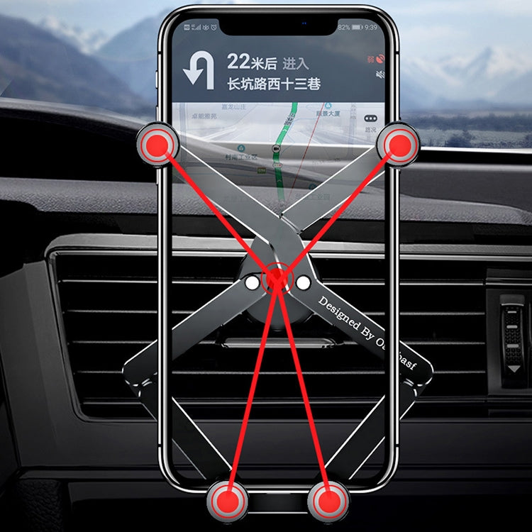 Oatsbasf 02750 Gravity Car Supporto per telefono cellulare Staffa per fibbia di navigazione per auto Staffa per presa d'aria