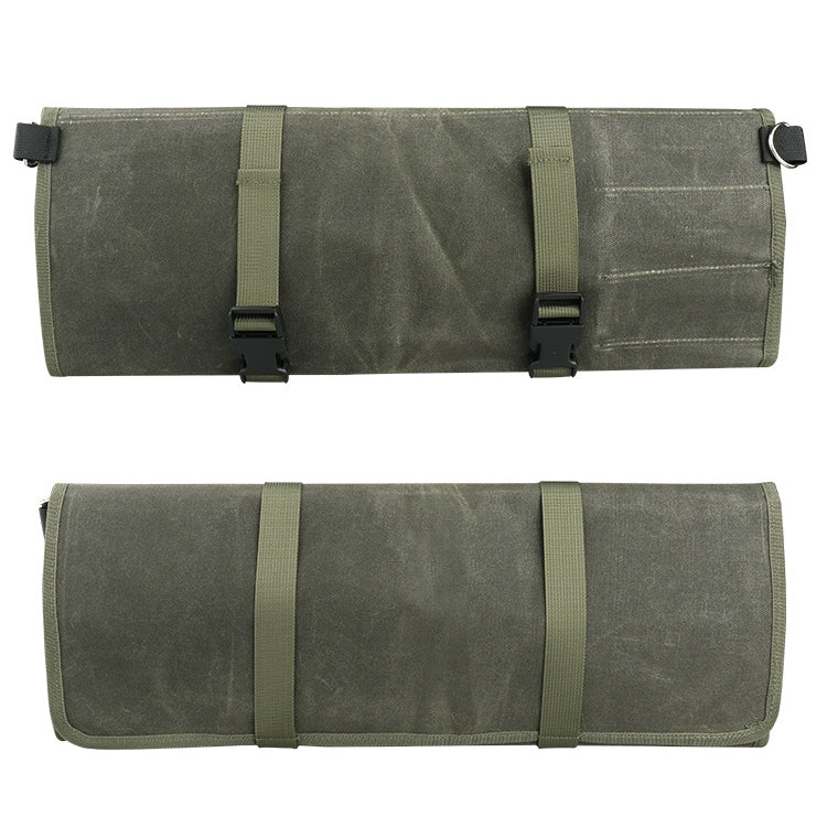 Borsa porta coltelli da cuoco in rotolo di tela cerata ad olio, Knife Storage Bag