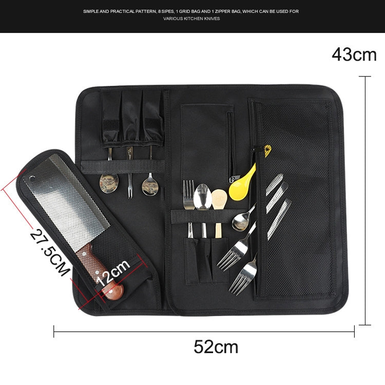 WESSLECO Chef Knife Tool Storage Bag Borsa per coltelli in tessuto Oxford, WESSLECO Gray