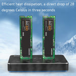 Scatola per disco rigido a stato solido SATA / NVME con base per disco rigido mobile a doppio disco M.2, M.2 SATA (Gray + Blue), M.2 NVME (Black + Red)