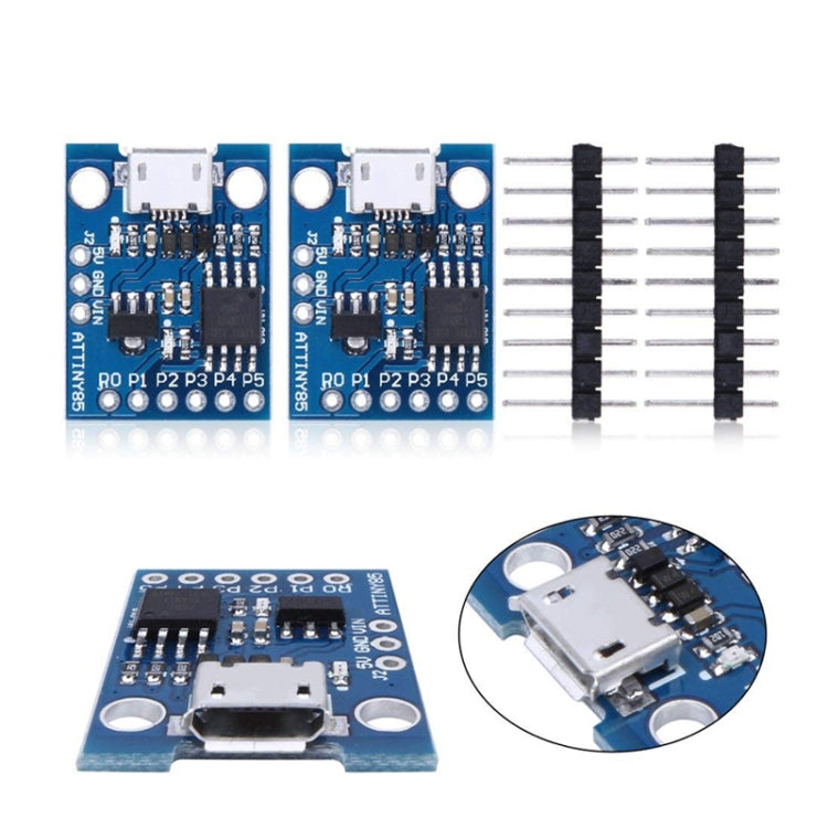 Scheda sviluppo MCU Mini USB Attiny85 24x18mm