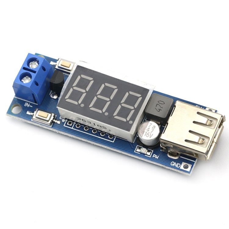 HW-318 12V to 5V DC-DC 3A Buck Module DC Power Supply Module LED Battery Voltmeter for Car