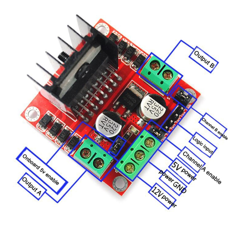 2 PCS HW-095A L298N Modulo scheda motore passo-passo DC Robot Smart Car