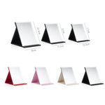 3 PCS Specchio per trucco portatile pieghevole ad alta definizione Specchio cosmetico da scrivania in pelle PU,Dimensioni:, Extra Large (Black), Extra Large (White), Extra Large (Red), Extra Large (Pink), Large (Black), Large (White), Large (Red)      ...