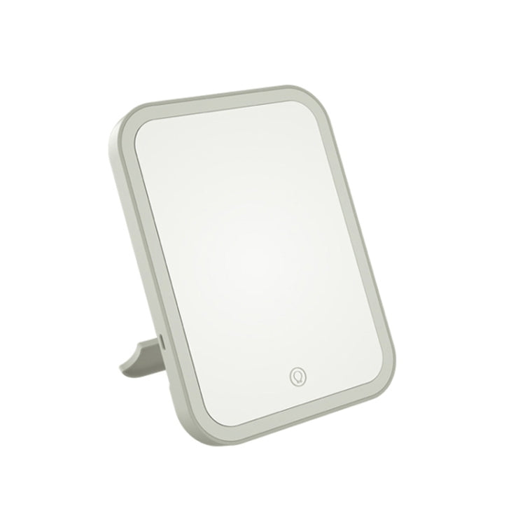 Specchio per trucco a LED da 2 pezzi con luce di riempimento Specchio da toeletta da tavolo per dormitorio Specchio piccolo portatile pieghevole femminile,Stile:, Charging Monochromatic Light (White), Charging Monochromatic Light (Pink)                ...