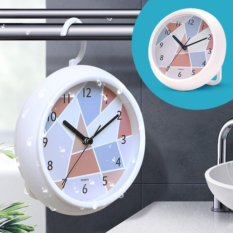 Orologio da parete rotondo impermeabile Ornamenti per orologio da tavolo da cucina e da bagno, Round Waterproof Wall Clock
