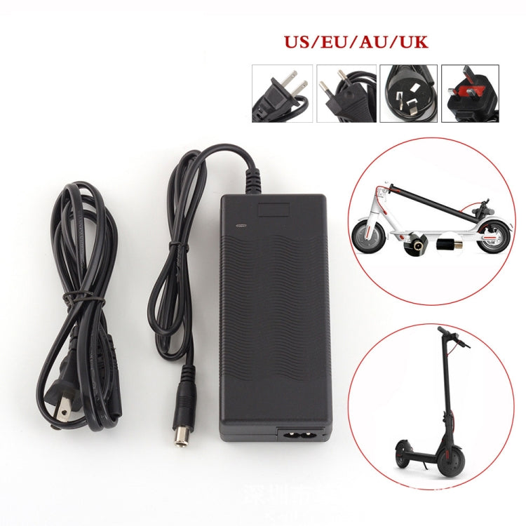THGX-4202 42V / 2A DC 5.5mm Porta di ricarica Adattatore di alimentazione per scooter elettrico universale Caricabatteria al litio per Xiaomi Mijia M365 e Ninebot ES2 / ES4,, EU Plug, US Plug, UK Plug, AU Plug