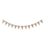 2 PCS Swallowtail Burlap First Birthday Flags Mori Series Party Flags Specifica:, Burlap Birthday Fish Tail Flag, Burlap Triangle Flag, Burlap Triangle Flag (Candy Colored)