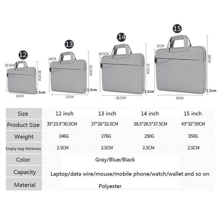 BUBM FMBX Borsa per laptop Borsa per computer aziendale Borsa per computer di grande capacità, 13 inch, 14 inch, 15 inch, 11/12 inch