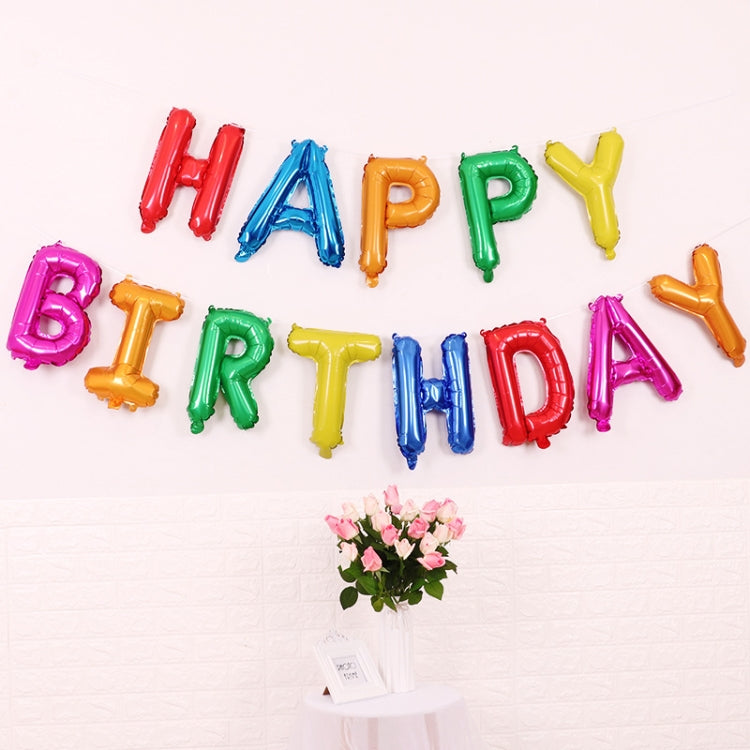 2 PCS 16 pollici Happy Birthday Letter Alluminio Film Palloncino Decorazione festa di compleanno Specifica: