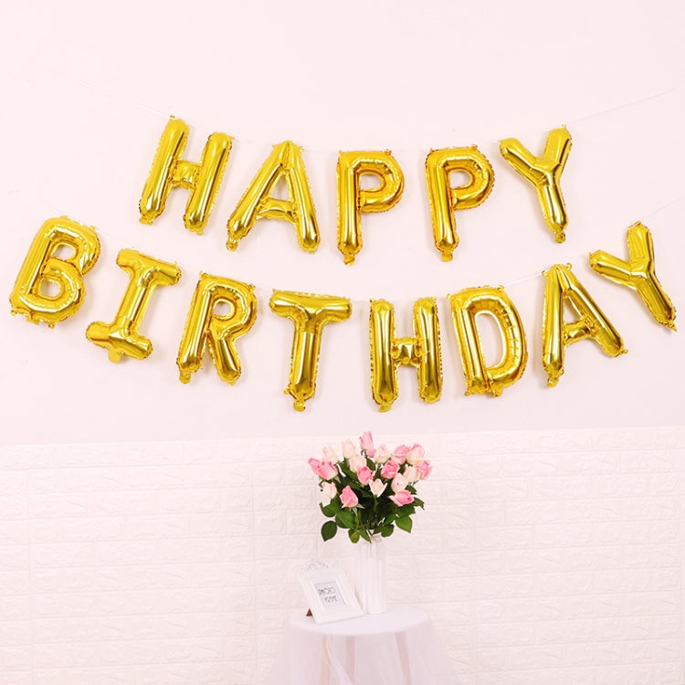 2 PCS 16 pollici Happy Birthday Letter Alluminio Film Palloncino Decorazione festa di compleanno Specifica:
