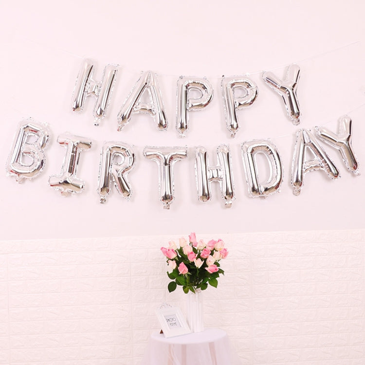 2 PCS 16 pollici Happy Birthday Letter Alluminio Film Palloncino Decorazione festa di compleanno Specifica: