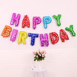 2 PCS 16 pollici Happy Birthday Letter Alluminio Film Palloncino Decorazione festa di compleanno Specifica: