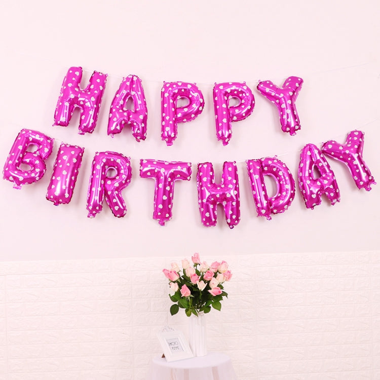 2 PCS 16 pollici Happy Birthday Letter Alluminio Film Palloncino Decorazione festa di compleanno Specifica: