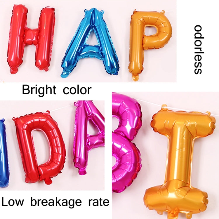 2 PCS 16 pollici Happy Birthday Letter Alluminio Film Palloncino Decorazione festa di compleanno Specifica: