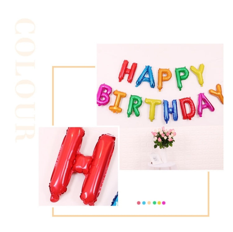 2 PCS 16 pollici Happy Birthday Letter Alluminio Film Palloncino Decorazione festa di compleanno Specifica: