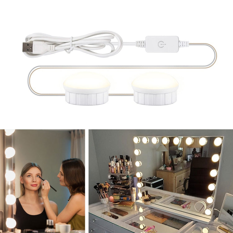 Luce frontale a specchio Specchio per il trucco dimmerabile Luce di controllo tattile USB, 2 LEDs, 6 LEDs, 10 LEDs, 14 LEDs