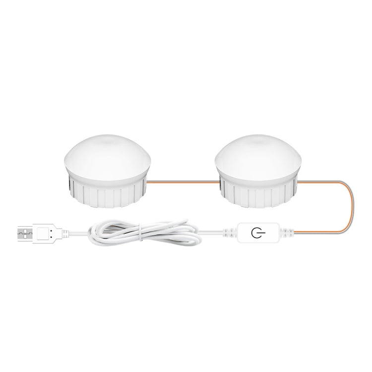 Luce frontale a specchio Specchio per il trucco dimmerabile Luce di controllo tattile USB, 2 LEDs, 6 LEDs, 10 LEDs, 14 LEDs
